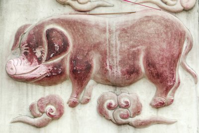 Kinesisk astrologisk tegn. Hvit skytempel Beijing Kina av Unbekannt
