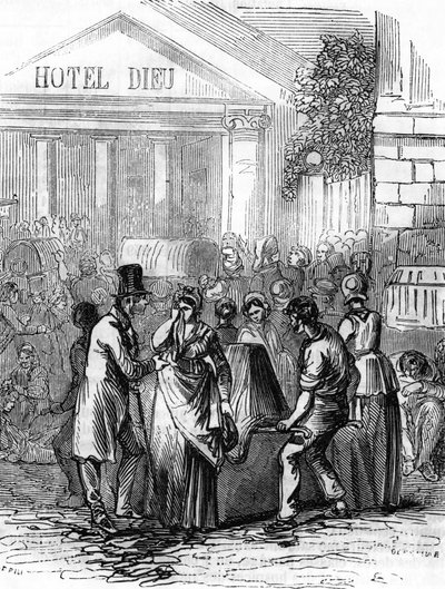 Koleraepidemien i 1832 i Frankrike av Unbekannter Künstler