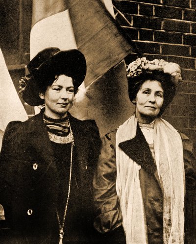 Christabel og Emmeline Pankhurst (bilde) av Unbekannter Künstler