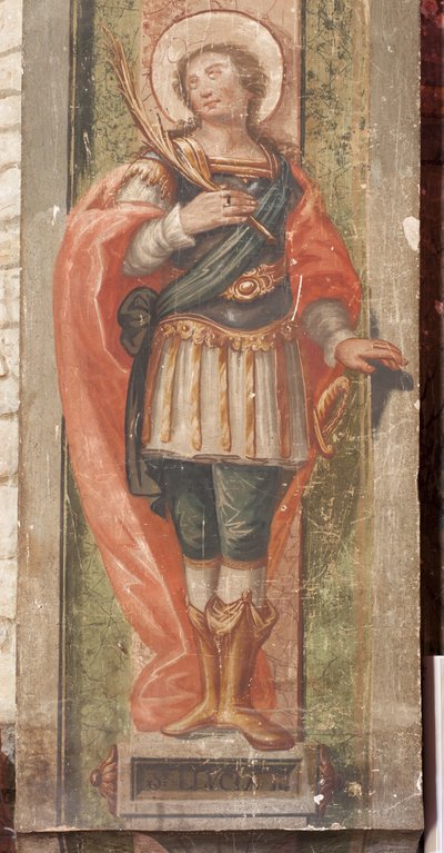 Saint Lawrence kirke. Interiør. Apsiden. Detalj. Veggmalerier. Barokk. av Unbekannt