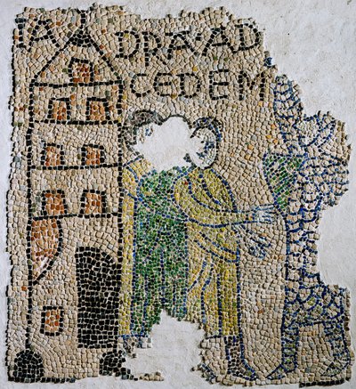 Church of Saint John Evangelist, Fjerde Korstog, Fragmenter av mosaikkgulv som representerer venetianere., Ravenna, Emilia-Romagna, Italia av William M. Timlin