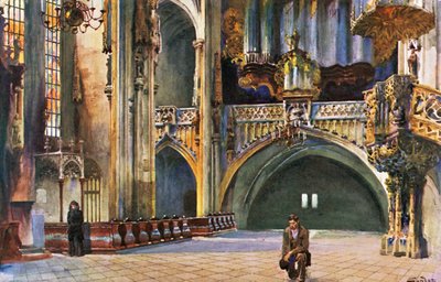 St. Stefanskirken, Wien, slutten av 1800-/1900-tallet (postkort) av Unbekannter Künstler