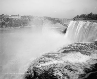 Clifton Hotel og American Falls, Niagara av Unbekannter Künstler