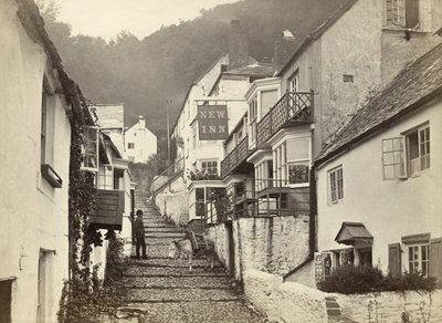 Clovelly, Torridge, Devon, Storbritannia (s/hvitt-bilde) av Unbekannter Künstler