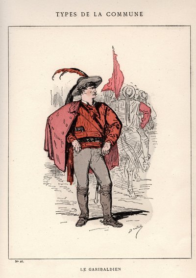 Paris Commune: kostyme av LE GARIBALDIEN (26) i "" Les Communeux av Unbekannt