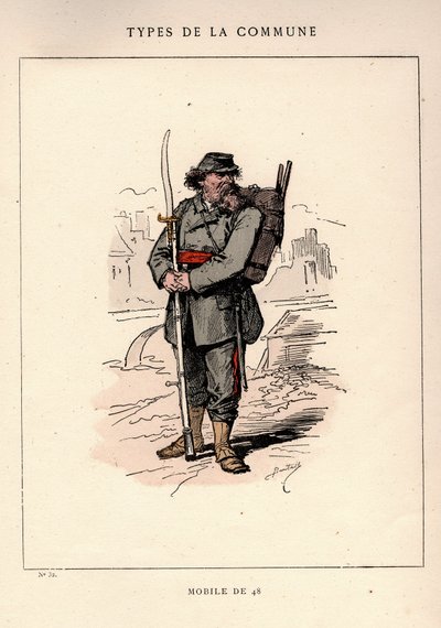 Paris Commune: kostyme til MOBILE DE 48 i "" Les Communeux av Unbekannt