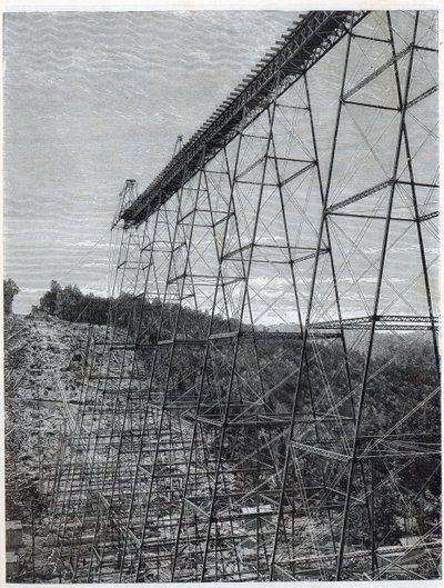 Konstruksjon av Kinzua-viadukten av Unbekannt