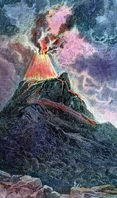 Cotopaxi-vulkanen i Ecuador av Unbekannter Künstler
