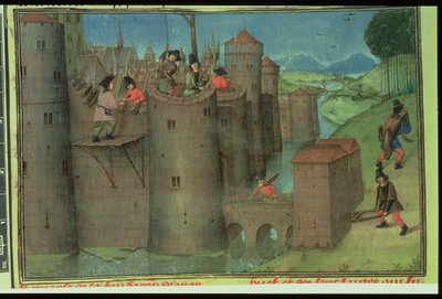 Cott Aug A V f.51v Building of Marseilles, from the 
