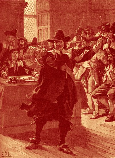 Cromwell taler til det lange parlamentet av Unbekannter Künstler