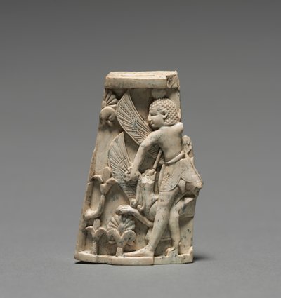 Dekorativ plakett: Mann; og Griffin i kamp, 900-800 f.Kr av Unbekannt