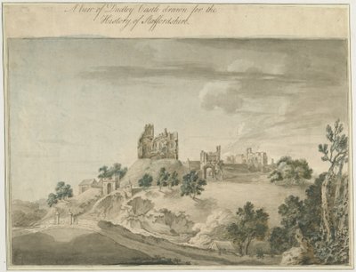 Dudley Castle: akvarellmaleri, og [?1700-tallet] av Unbekannt
