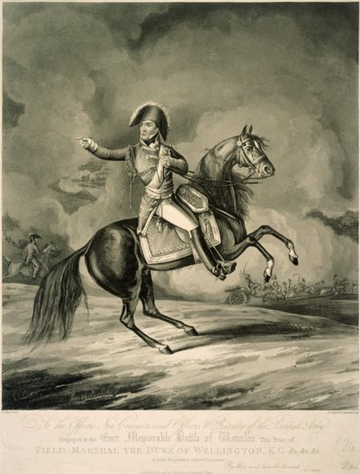 Hertugen av Wellington i slaget ved Waterloo av Unbekannter Künstler