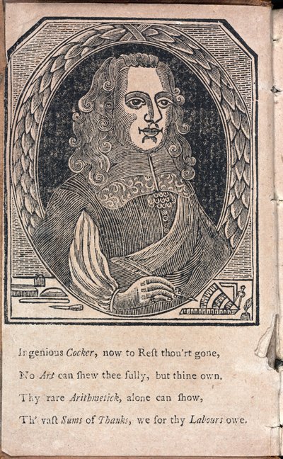 Edward Cocker , engelsk matematiker og gravør av Unbekannt