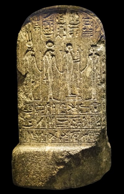 Egyptisk antikvitet: fragmentarisk stelefor-statue av Paser på knærne, New Empire av William M. Timlin