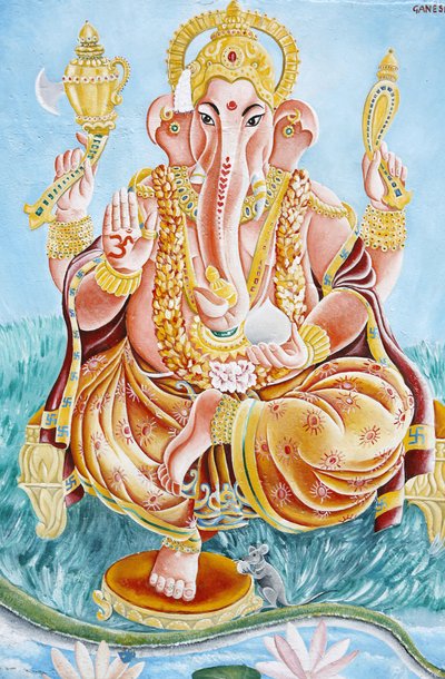 Den elefanthodede hinduguden Ganesh, Kathmandu, Nepal av Unbekannt