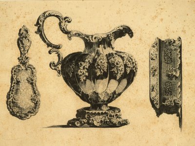 Gravering som viser tre skjønnhetstilbehør av prins Pavel (Paul) Grigoryevich Demidoff (1738-1821) av Unbekannt