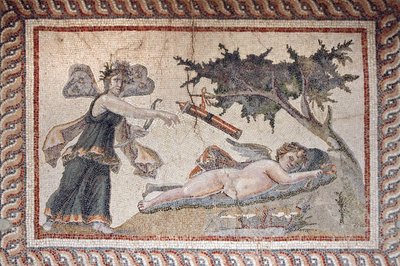 Eros and Psyche Mosaic, fra Samandegi, Tyrkia av Unbekannt