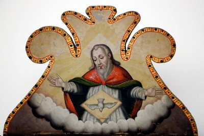 Evora museum. Jesus og Den Hellige Ånd. Portugal. av Benjamin Baud