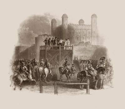 Henrettelsen av John Dudley i 1553 (gravering) av Unbekannter Künstler