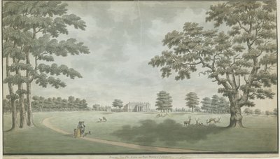 Fisherwick Hall: vannfargemaleri, nd [1786] av Unbekannt