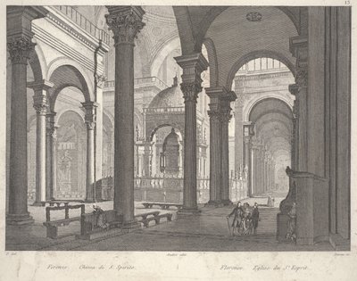 Firenze: Den hellige ånds kirke (Firenze. S. Spiritos kirke) av Unbekannter Künstler