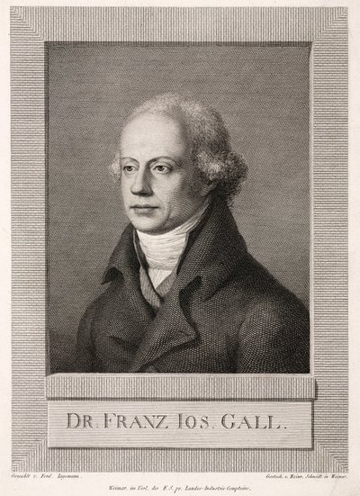 Franz Joseph Gall , tysk anatom og frenolog, ca 1800 av Unbekannt