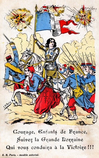 Fransk postkort som viser Jeanne d