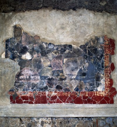 Fresco, Villa Arianna, Stabiae, Campania, Italia, romersk sivilisasjon, 2. århundre f.Kr., Detalj av Benjamin Baud