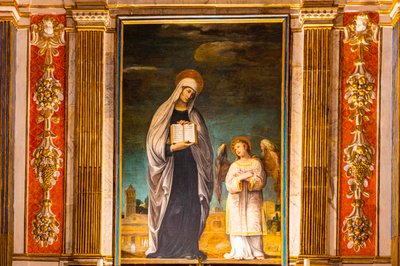 Fresker med bibelske motiver, Monte Oliveto Maggiore Abbey, nær Buonconvento, Toscana, Italia, Europa av Unbekannter Künstler