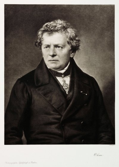 Georg Simon Ohm , tysk fysiker, ca 1840 av Unbekannt
