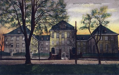 Tyskland, Wipperfurth: utvendig utsikt over "Altes Seminar" bygget i 1910-1911 - Postkort 20. århundre av Unbekannt