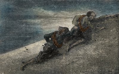 Giacomo Casanova og Marin Balbi rømmer fra Prison des Plombs i Venezia ved å grave en tunnel i cellen av Unbekannter Künstler