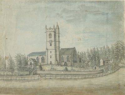 Handsworth Church: vannfargemaleri, 1769 av Unbekannt