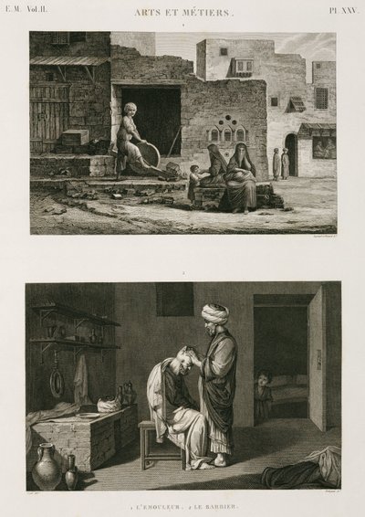 Jernvare og jernvarer Knivsliper og barberer, Egypt, ca 1798 av Unbekannt