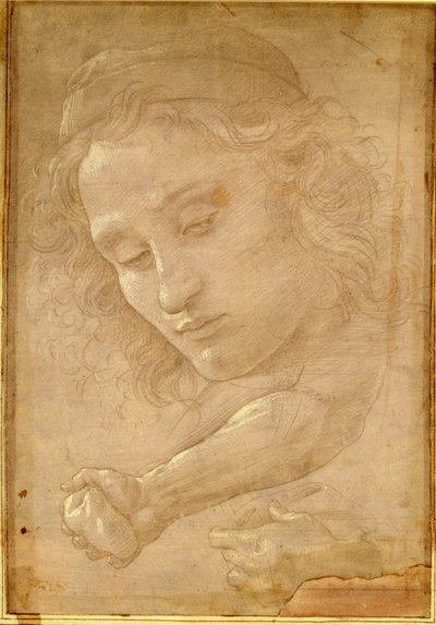 Leder for en ungdom, tegner fra en side av "Book of Design" av Georgio Vasari av Unbekannt