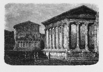 Historien om det gamle Roma. Temple of Portunus er en eldgammel bygning i Roma, Italia, hovedtempelet dedikert til guden Portunus i byen. av Unbekannt