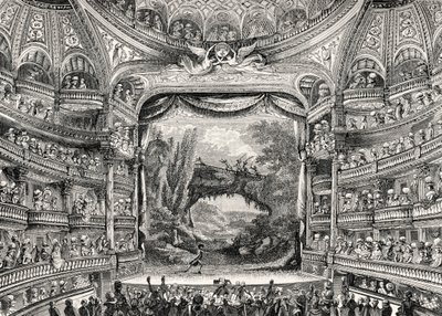 Teaterhistorie: Variétés Amusantes-teatret i Paris (nå Théâtre-Francais) av Unbekannter Künstler