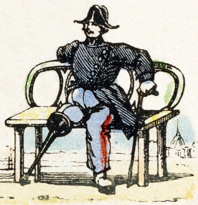 I - Invalide - Alfabet - barneunderholdning - Bildeepinal, populær serie c.1890 (illustrasjon) av Unbekannt
