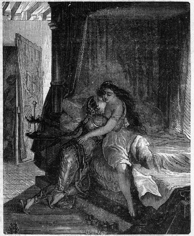Illustrasjon av H de Hem for "" Les lettres d'Amabed"" 1769 i "" Tales"" av Voltaire (Francois Marie Arouet av Unbekannt