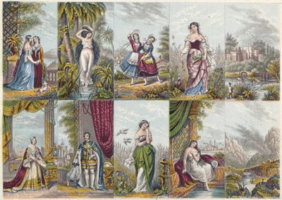 Illustrasjoner datert 1851 av Unbekannter Künstler
