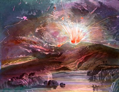 I april 1902 brøt vulkanen Mount Pelee på øya Martinique ut av Unbekannter Künstler