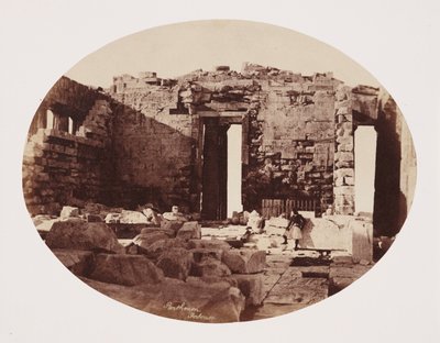Interiøret i Parthenon, Athen, ca 1849 av Unbekannt