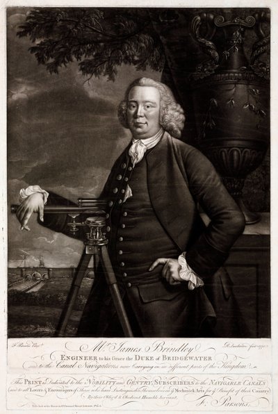 James Brindley , britisk sivilingeniør og kanalbygger av Unbekannt