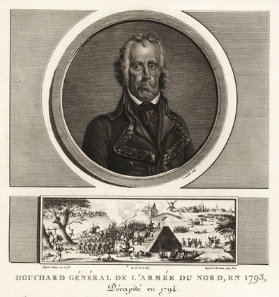 Jean Nicolas Houchard, fransk revolusjonær general for Army of the North, henrettet for feighet i av Unbekannt