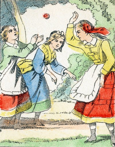 Spill: La pelota - Child Entertainment Alphabet c.1890 (litografi) av Unbekannt