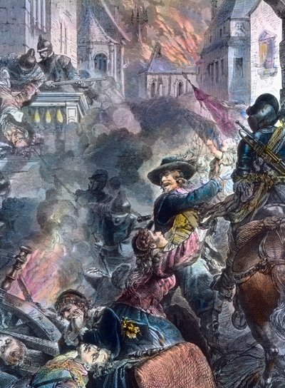 Johann Tserclaes kjemper ved byen Magdeburg av Unbekannter Künstler