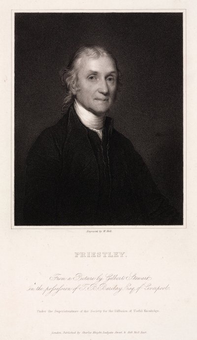 Joseph Priestley , engelsk-amerikansk teolog og kjemiker, ca 1800 av Unbekannt