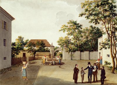 Keiser Franz I (II) av Østerrike i skolegården i Perchtoldsdorf av Unbekannter Künstler