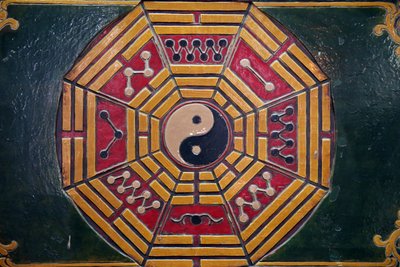 Khanh Van Nam Vien taoistpagode. Yin Yang symbol. Ho Chi Minh-byen. Vietnam av Unbekannt